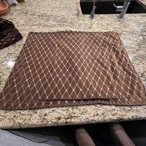 set of 3 Traditions by Pamela kline shams Brown, tan, & black with gold accents